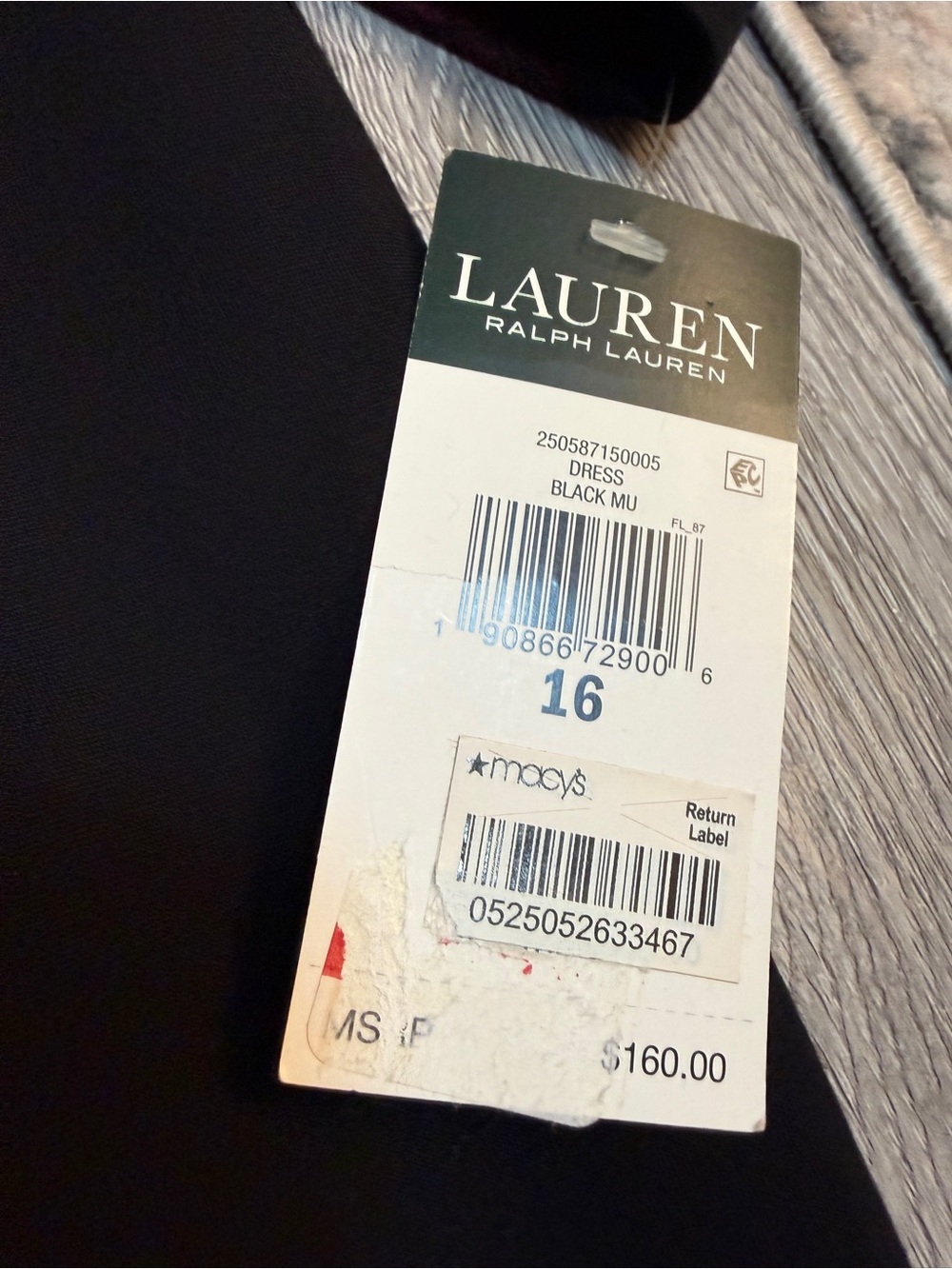 NWT Lauren Ralph Lauren Women’s Dress Size 16 Burgundy Black Colorblock Long Sle - Picture 3 of 13